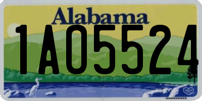 AL license plate 1AO5524