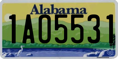 AL license plate 1AO5531