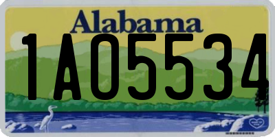 AL license plate 1AO5534
