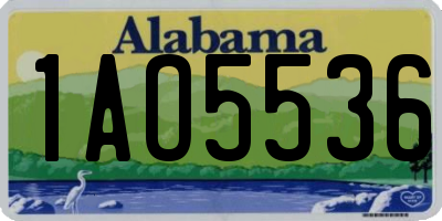 AL license plate 1AO5536