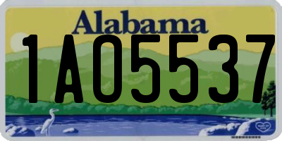 AL license plate 1AO5537