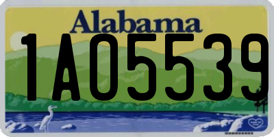 AL license plate 1AO5539