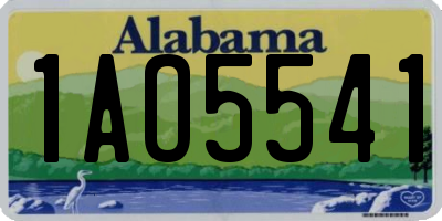 AL license plate 1AO5541