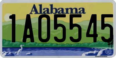 AL license plate 1AO5545