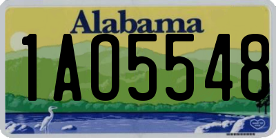 AL license plate 1AO5548