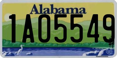 AL license plate 1AO5549