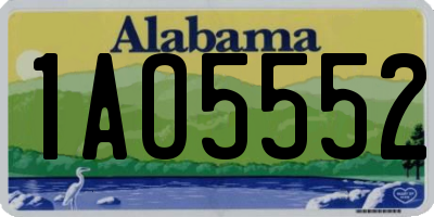 AL license plate 1AO5552