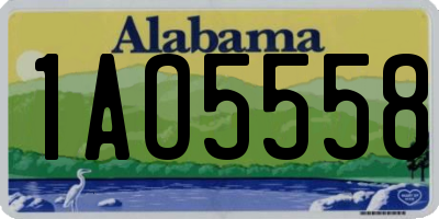 AL license plate 1AO5558