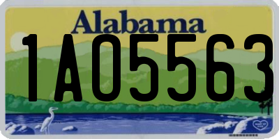 AL license plate 1AO5563
