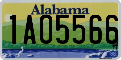 AL license plate 1AO5566
