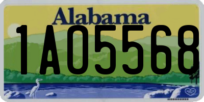AL license plate 1AO5568
