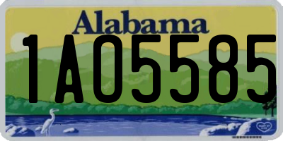 AL license plate 1AO5585