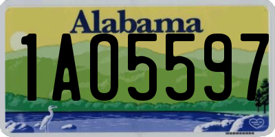 AL license plate 1AO5597