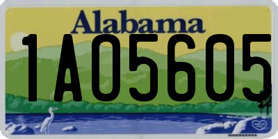 AL license plate 1AO5605