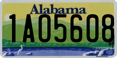 AL license plate 1AO5608