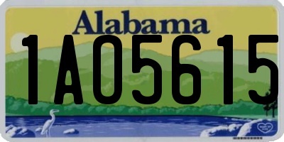 AL license plate 1AO5615