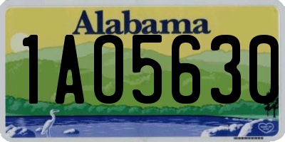 AL license plate 1AO5630