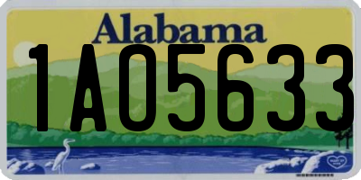 AL license plate 1AO5633