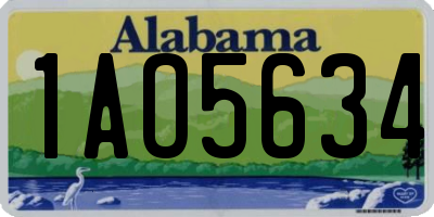AL license plate 1AO5634