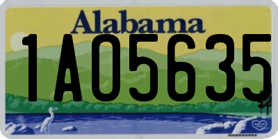 AL license plate 1AO5635