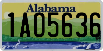 AL license plate 1AO5636