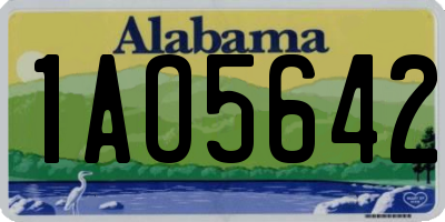 AL license plate 1AO5642