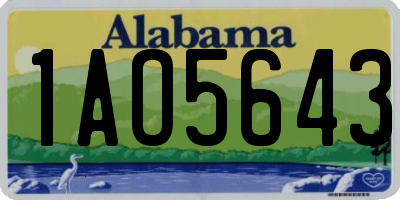 AL license plate 1AO5643