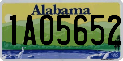 AL license plate 1AO5652