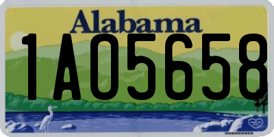 AL license plate 1AO5658