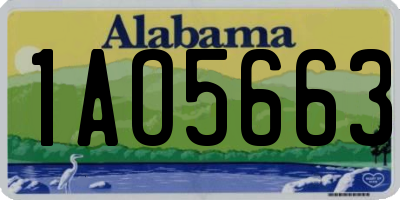 AL license plate 1AO5663