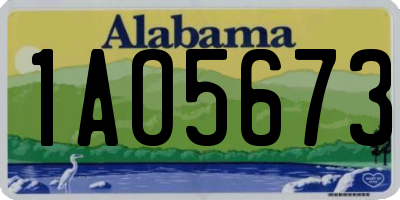 AL license plate 1AO5673