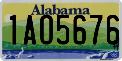 AL license plate 1AO5676