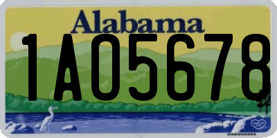 AL license plate 1AO5678