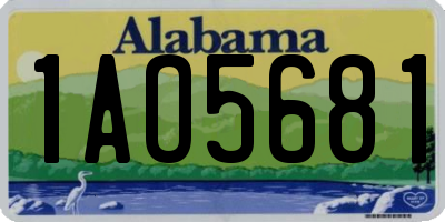 AL license plate 1AO5681