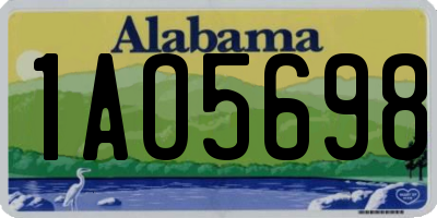 AL license plate 1AO5698