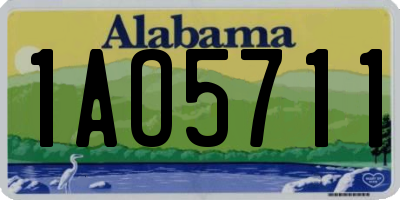 AL license plate 1AO5711