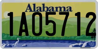AL license plate 1AO5712