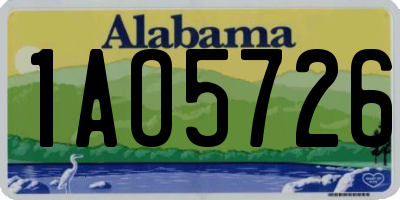 AL license plate 1AO5726