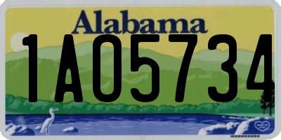 AL license plate 1AO5734