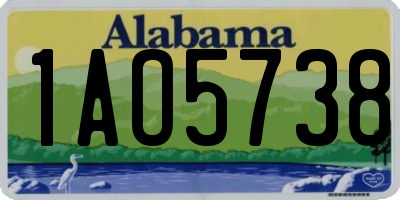 AL license plate 1AO5738