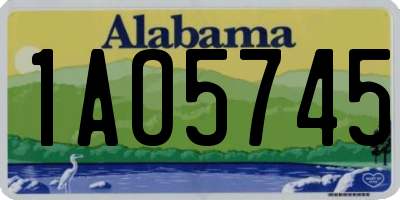 AL license plate 1AO5745