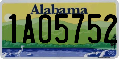AL license plate 1AO5752