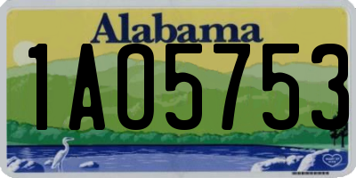 AL license plate 1AO5753
