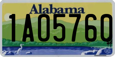 AL license plate 1AO5760