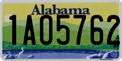 AL license plate 1AO5762
