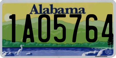 AL license plate 1AO5764