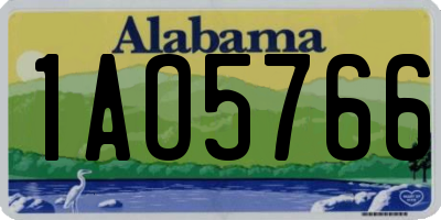 AL license plate 1AO5766