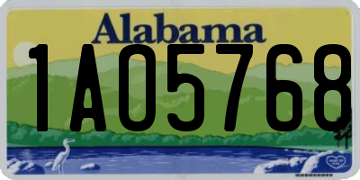 AL license plate 1AO5768