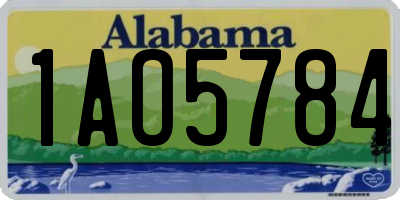 AL license plate 1AO5784