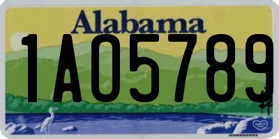 AL license plate 1AO5789